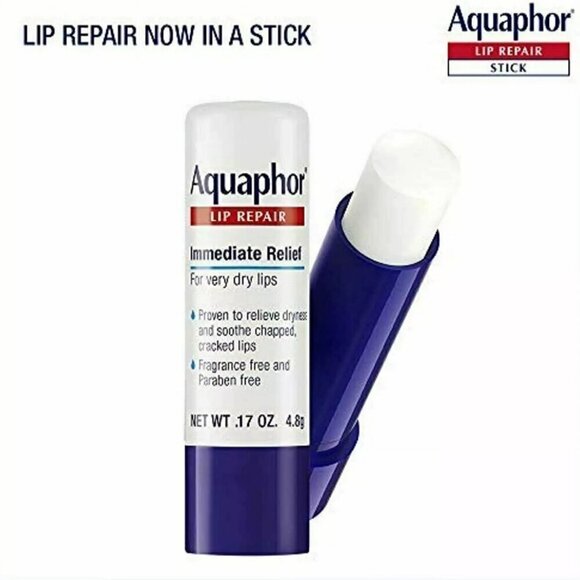Aquaphor Lip Repair Stick Soothes Dry Chapped Lips 2 x 0.17 Oz. Sticks - Picture 2 of 2